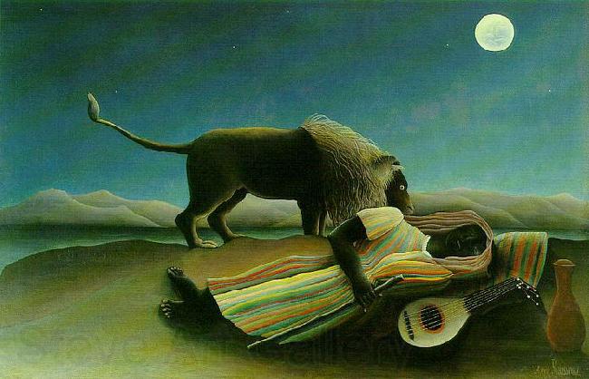 Henri Rousseau The Sleeping Gypsy Norge oil painting art